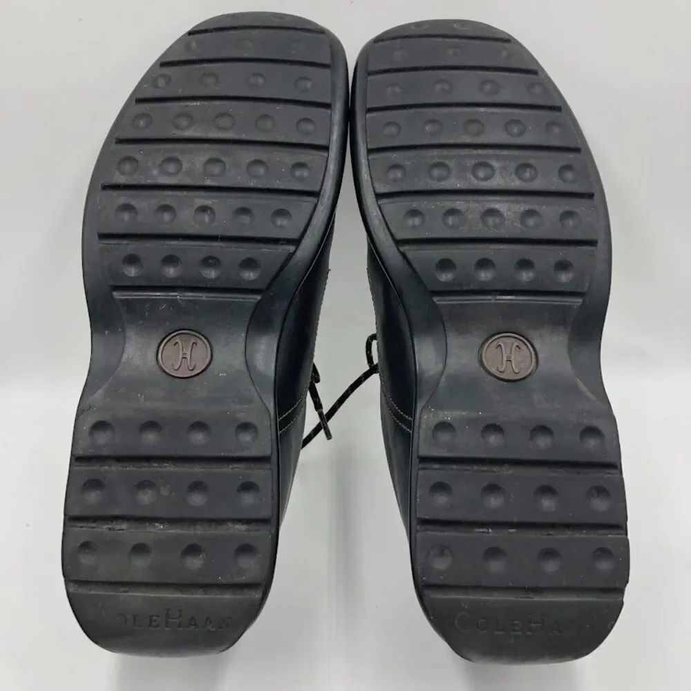 Cole Haan Men's Black Square Toe Lace Up Business Casual Comfort Size 9.5M
